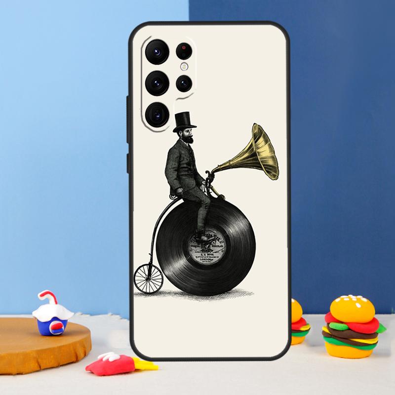 Vinyl Record Retro Phone Case For Samsung Galaxy S25 Ultra S9 S10 S20 S21 S22 Plus S23 FE S24 Ultra Cover Coque