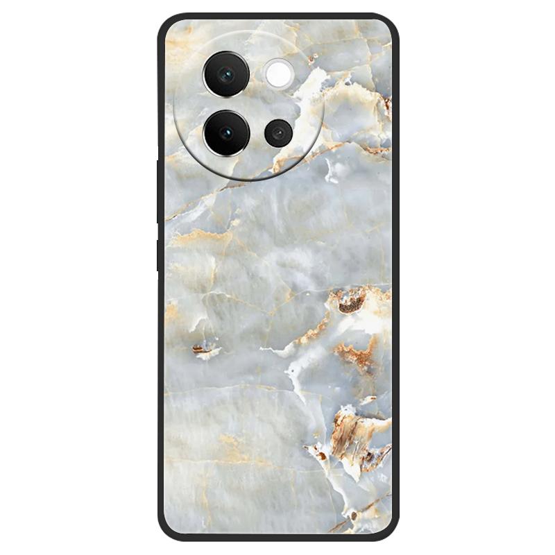 For Vivo V40 Lite 5G Case Marble Soft Matte Silicone Back Cover For Vivo V40 Lite V40Lite Full Coverage Phone Shell 6.78" Coque