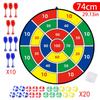Foldable 74CM Dartboard & Sticky Ball Set for Indoor Play 