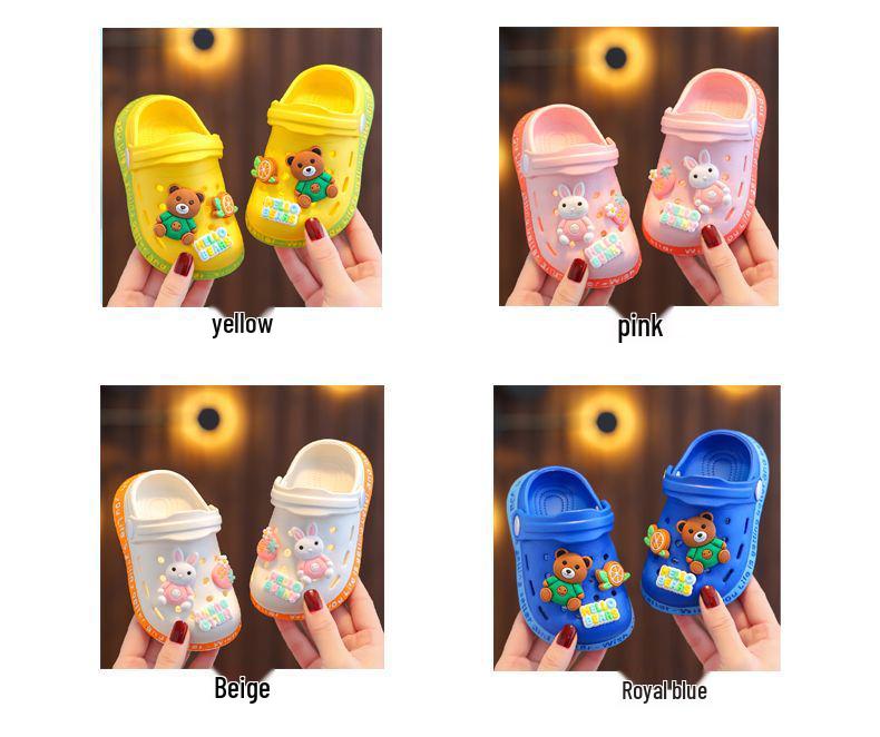 EVA Kinder Rutschfeste Sommer Hausschuhe für Innen: Weiche Crocs mit geschlossenen Zehen für Baby-Jungen & -Mädchen.