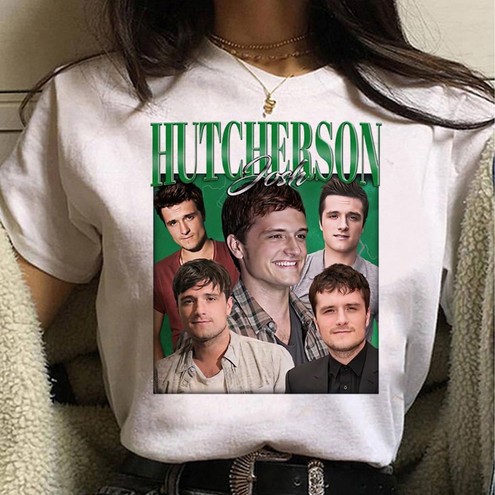 Josh Hutcherson tshirts women Japanese Y2K tshirts female harajuku funny 2000s clothing