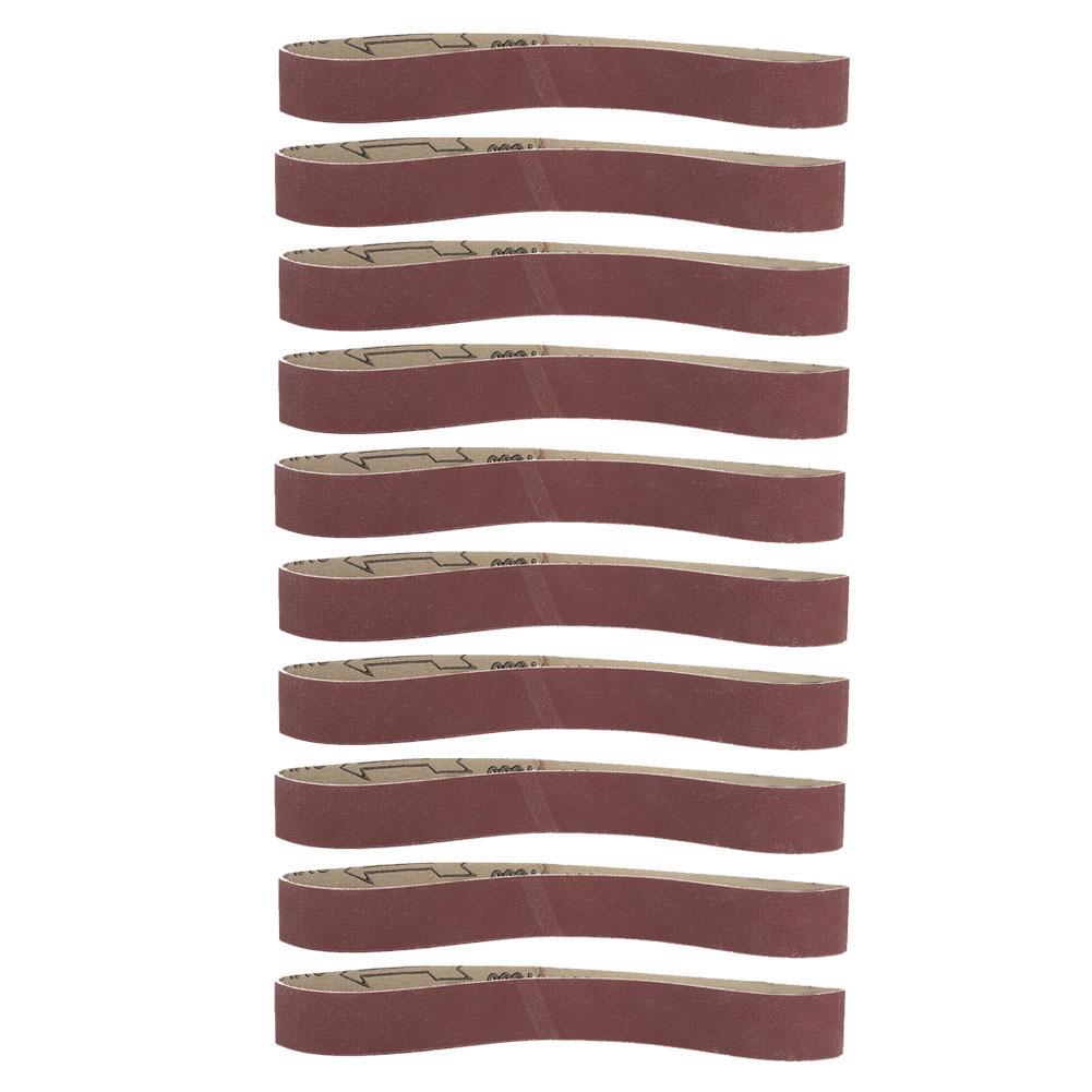 10pcs Alumina Abrasive Belt Sanding Band Grinding Polishing Sandpaper Straps 533*30 (400 Grit)