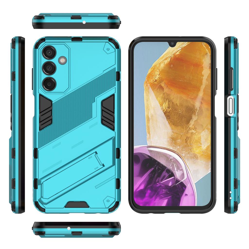 For Samsung Galaxy M15 5G Case Kickstand Anti-Scratch PC+TPU Armour Phone Cover
