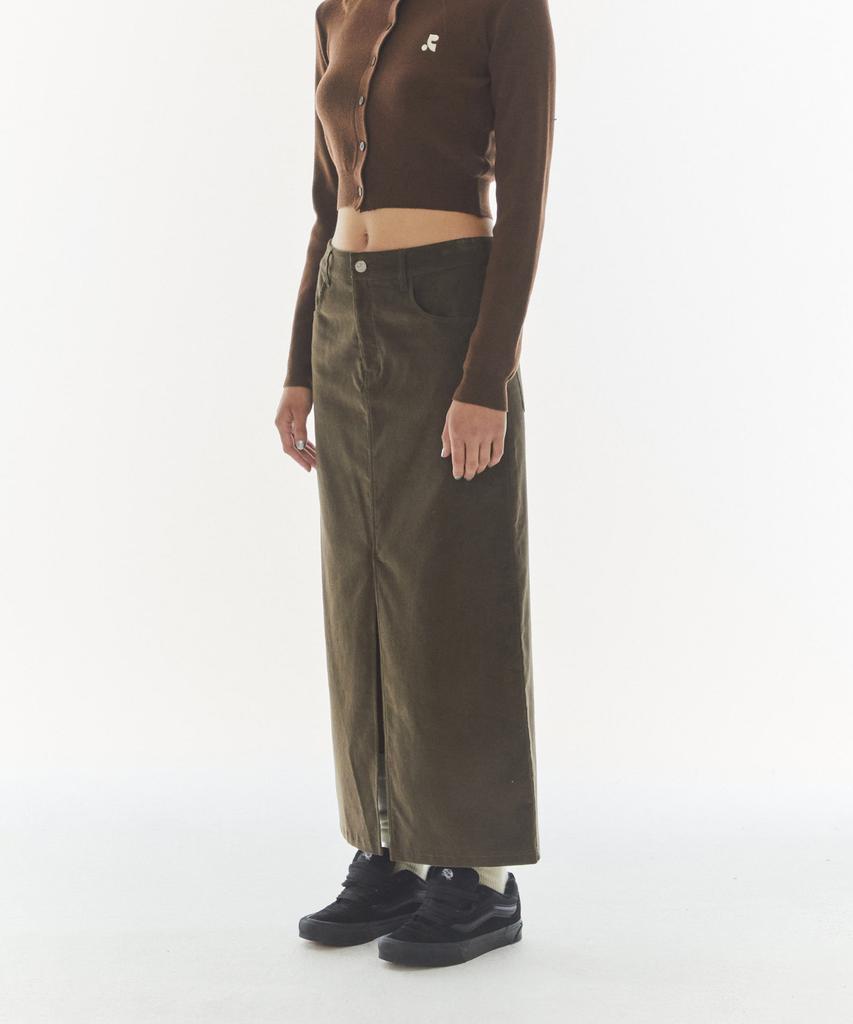 Rest And Recreation Corduroy Maxi Skirt - Brown