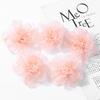 2/5Pcs 8cm Chiffon Fabric Flower For Hair Accessories Artificial Hairpin Accessories Flowers For Dress Wedding Bouquet Decor