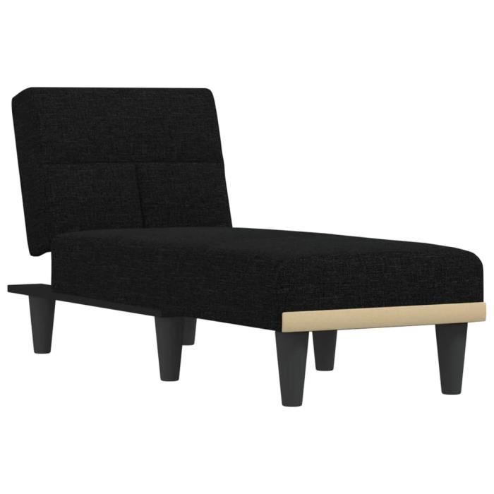 VidaXL Chaise Longue Black Fabric 352818