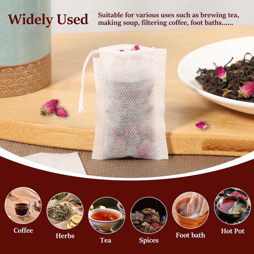2000 Pcs Tea Leaf Filter Bag Heat Resistant Tea Filter Bag Bulk Coffee Filter Bags Disposable Tea Leafs Filters Bags for Office