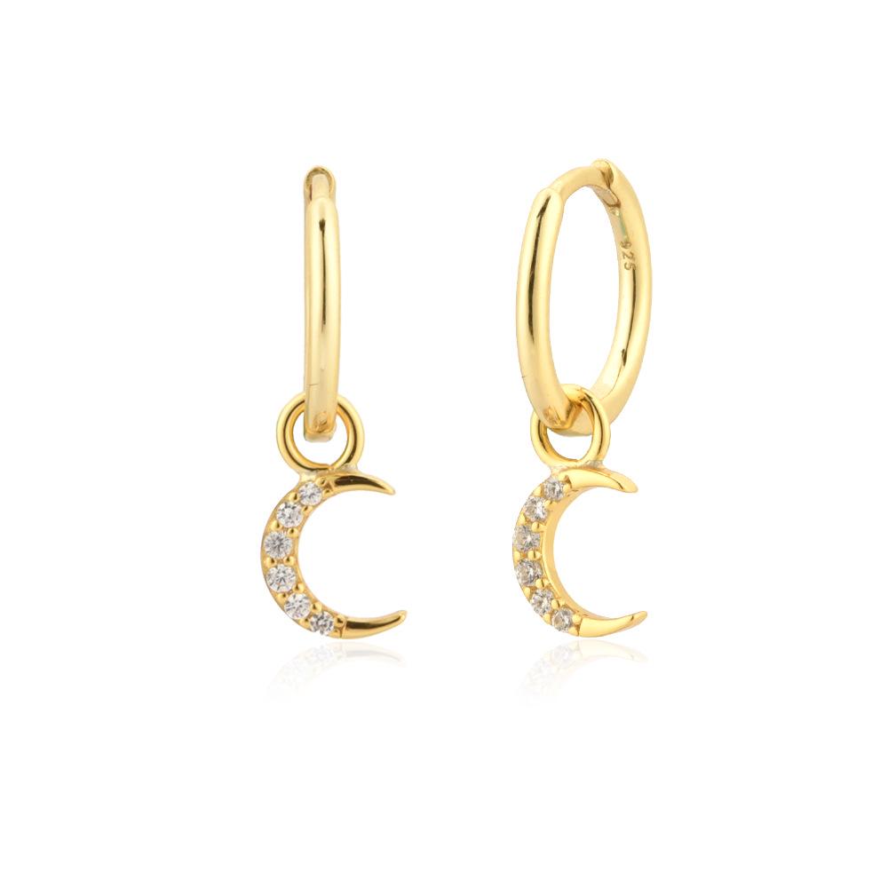 S925 Sterling Silver Star and Moon Detachable Dangle Earrings - Exquisite Hot-Selling 2022 Design