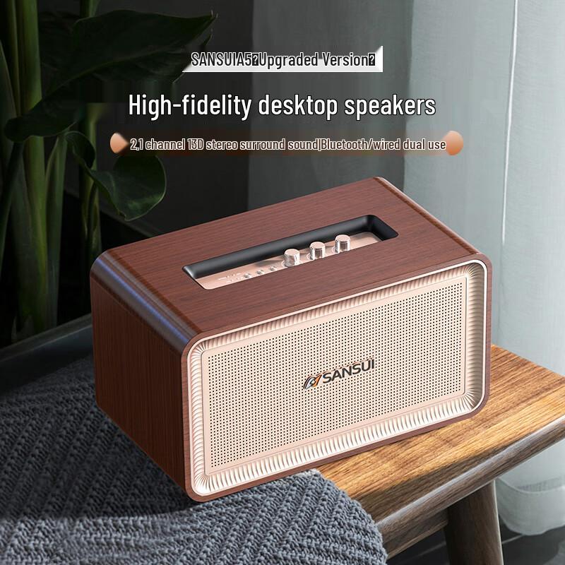 SANSUI Hi-Fi Wireless Bluetooth Speaker CN Plug (adapter Included)