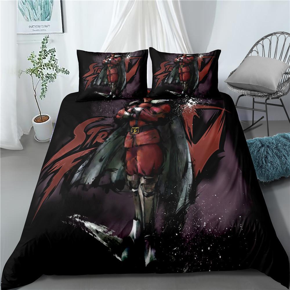 3D Digital Printing Quilt Set Three-Piece Game Cartoon