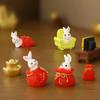 Decoration Micro Landscape New Year Blessing Bag Rabbit Carrot Resin Toy Doll