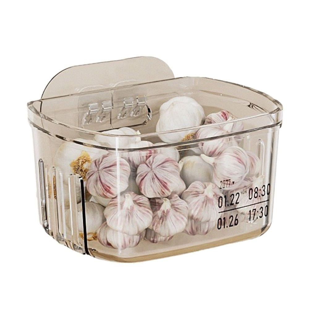 

Багатофункціональний кошик для зберігання зеленої цибулі, імбиру, часнику. Компактний ящик для зберігання. Підвісний кошик. прозорий