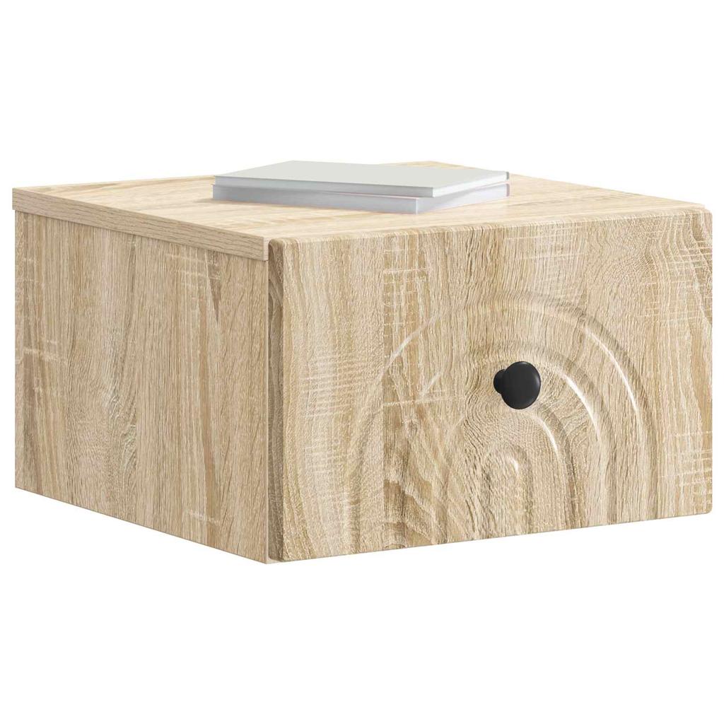 Wall Mounted Nightstand Sonoma Oak 33 x 34.5 x 20 cm