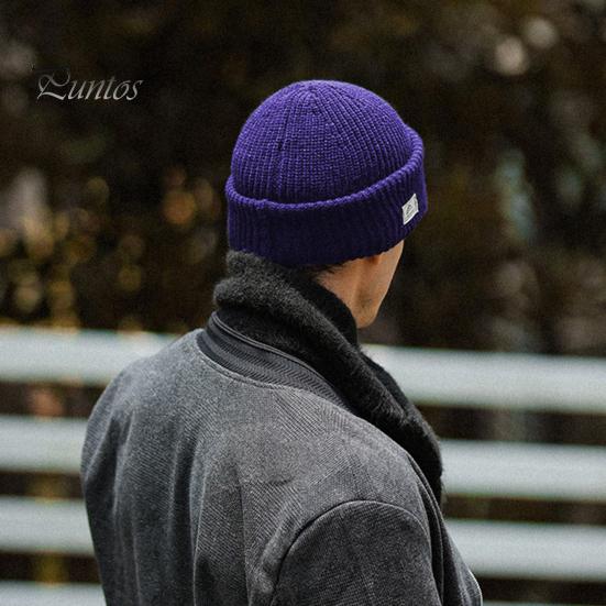 Men Winter Hat Knitted Thick Stretchy Piled Hat Solid Color Ear Protection Multiple Folding Styles Warm Daily Wear Cap Outdoor Skiing Skating Headwear