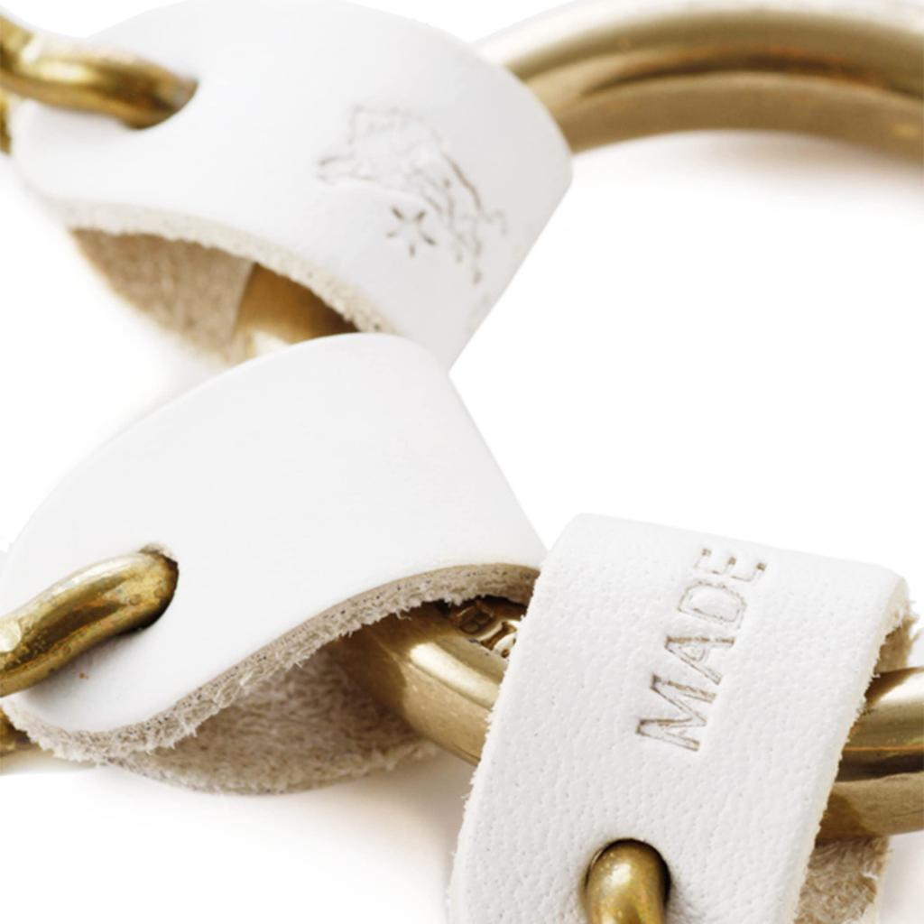 Keychain Key Ring Leather Genuine Leather Cowhide Unisex Orange [IL BISONTE] Women's Men's