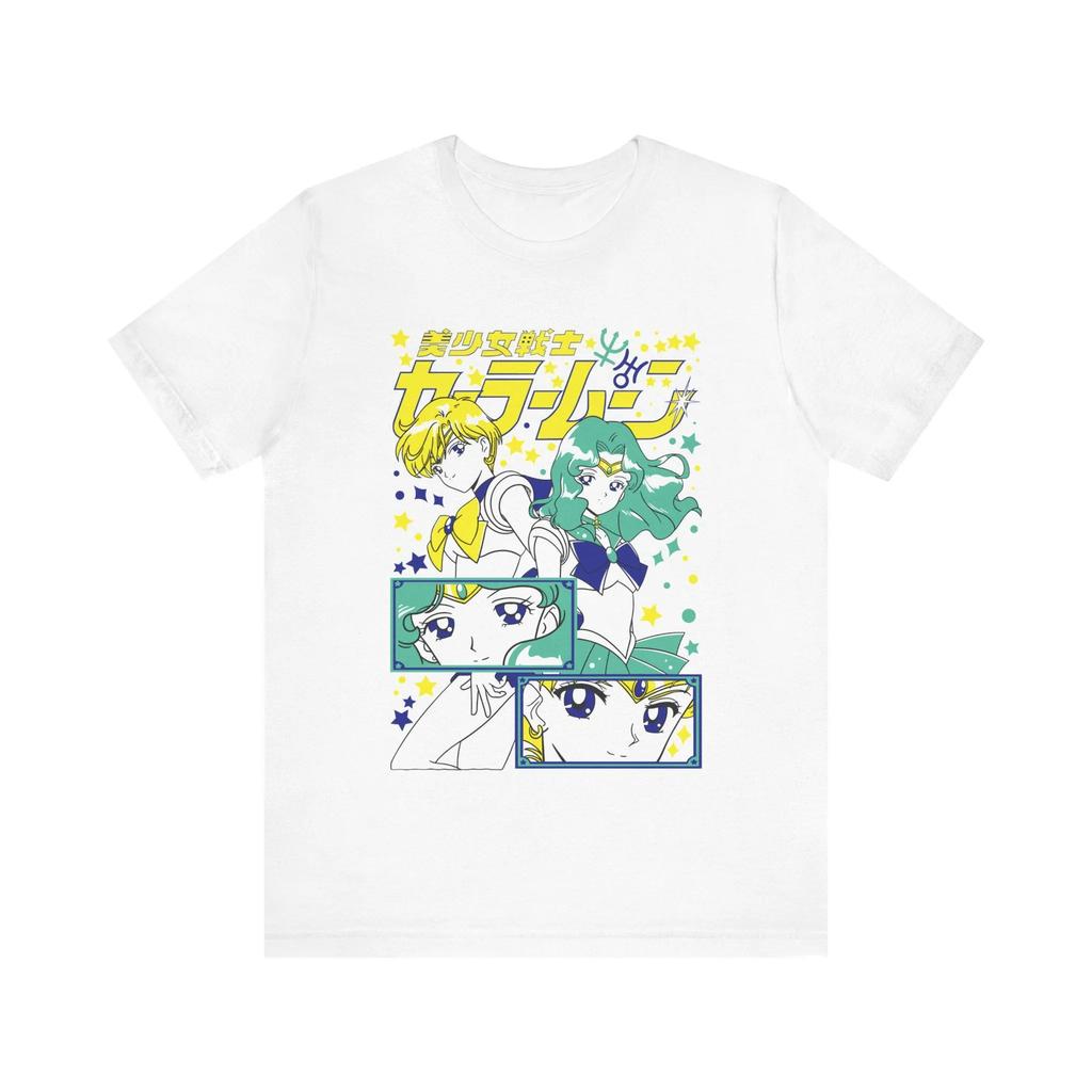 90s Anime Sailor Moon Retro Graphic T Shirt Summer Cotton Unisex Women Tee Streetwear Casual Trend Short Sleeve Couple Hip Hop Top