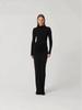 2025 European & American High-Neck Long Sleeve Slim-Fit Hip-Wrap Dress for Women – Autumn/Winter Spicy Style