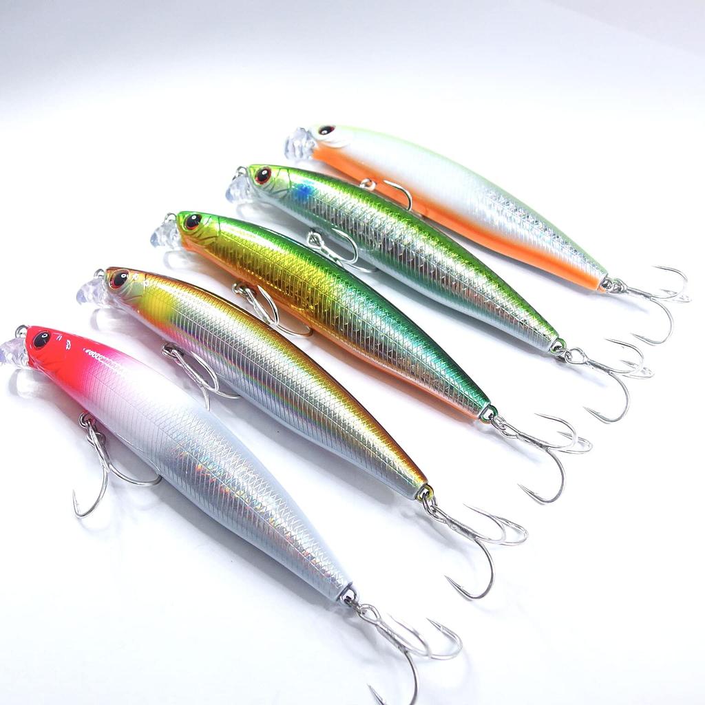 Momo Lure Shallow Minnow a Center of Gravity Model for Sea Bass and Fishing 97F-SSR, Tungsten-Moving Below-the-Surface (Assortment 01)