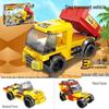 6-in-1 Kids' Building Block Set: Train, Robot, Tank, Police - Compatible Blocks for Boys & Girls
