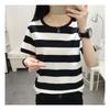Navava NT921 Unique STriped PaTTern ShorT Sleeve T shirT