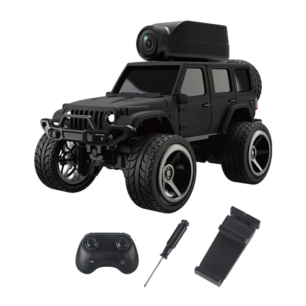 1:64 Alloy RC Crawler Car with 480P Camera, WiFi APP Control, Gravity Sensing, Auto Demo, Control, Lights, Photo/Video, 2.4GHz Remote Cont