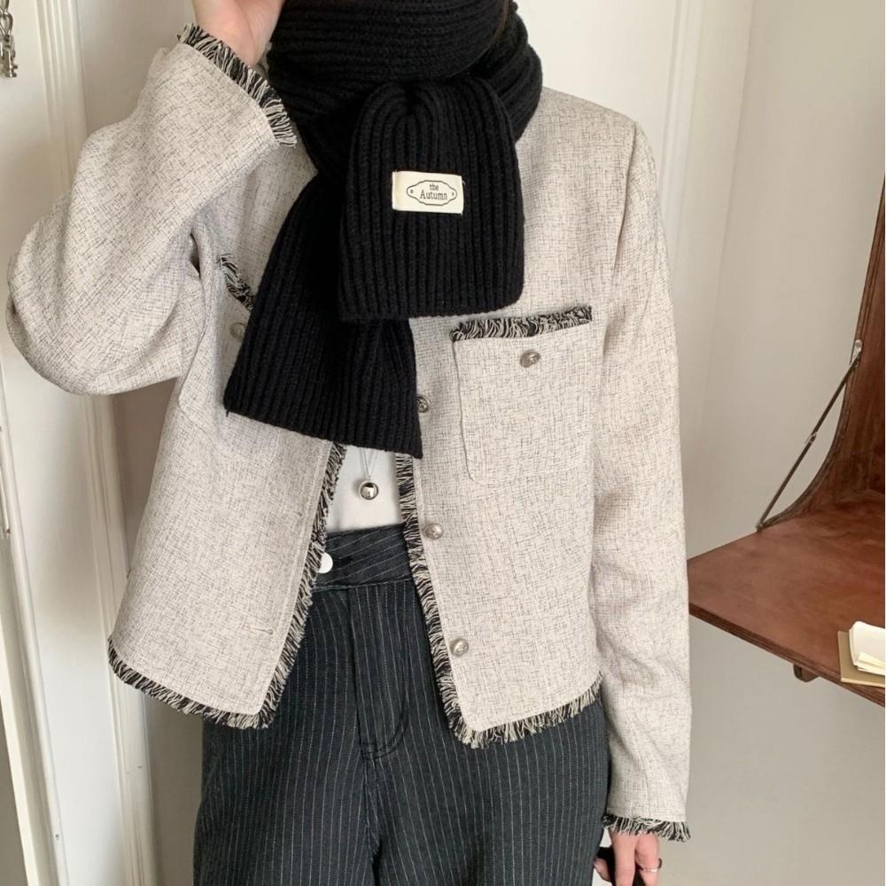 Thicken Women Knitted Scarf Windproof Long Scarves Vintage Wrap Shawls