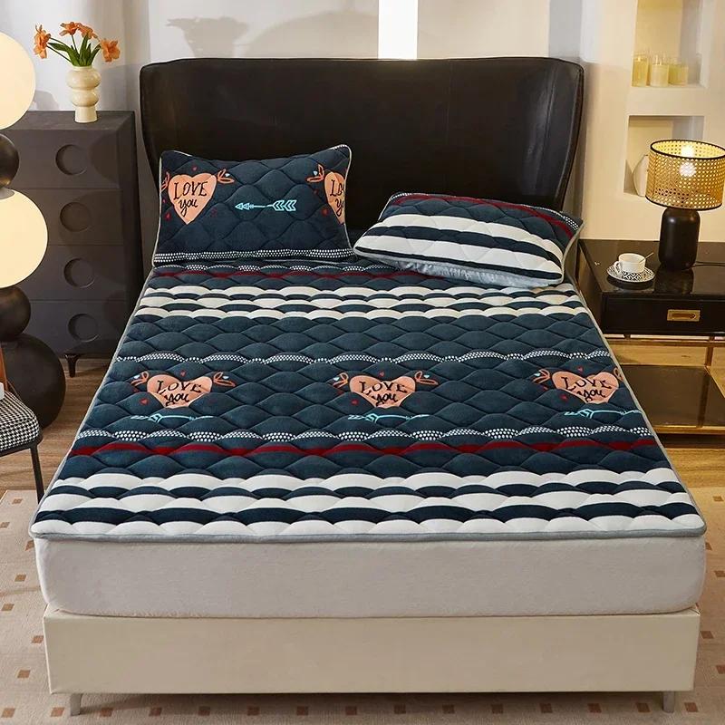 2024 neue 230g hochgramm verschlüsselte verdickte Milchvliesmatratze (Bettkissen) Serie Herbst und Winter