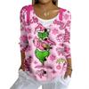 Women's Fashion Casual Knit Sweater Button-Up Christmas Print Cardigan Jacket
