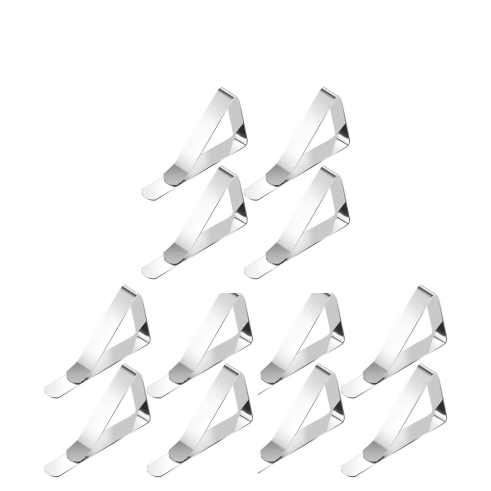 4-12pc Stainless Steel Tablecloth Clamps Table Cloth Clips Holder for Party Wedding Promenade Picnic Table Cover Clamps Decor
