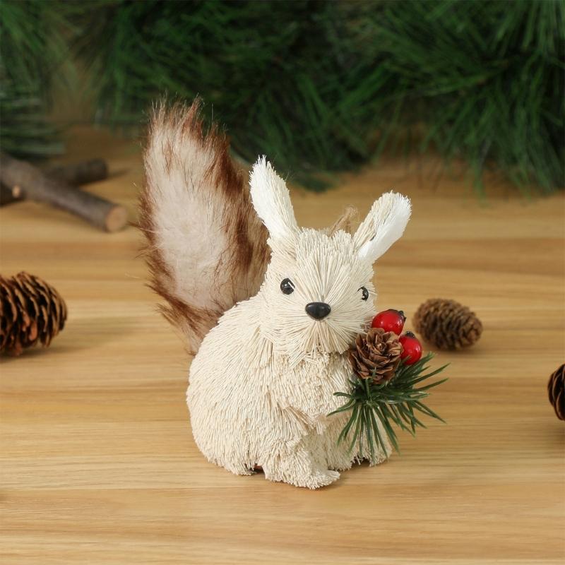 Handcrafted Hanging Squirrel Holiday Decoration Foam Christmas Ornament For Indoor Window Desktop Holiday Display