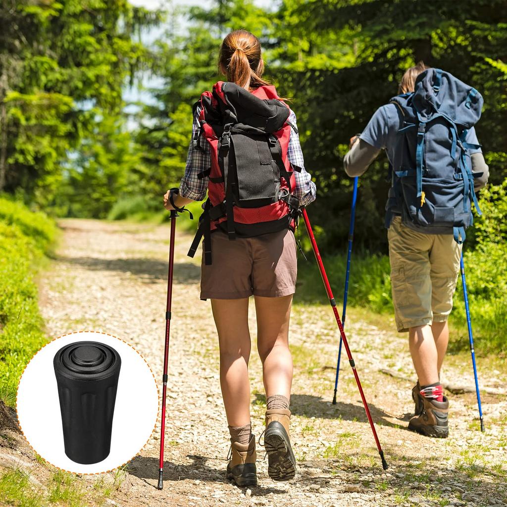 PATIKIL 2pcs Trekking Pole Tip Mountaineering Ski Cane Replacement Cap