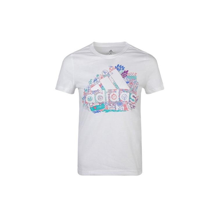 (WMNS) adidas Multi-Color Printing Short Sleeve White Women s FJ5024 XXL