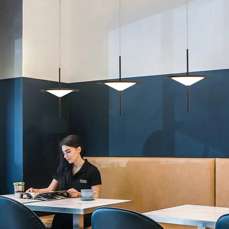 Nordic Italian Designer UFO Restaurant Lamp Bedroom Indoor Lighting 10W Modern Living Room Study Chandelier