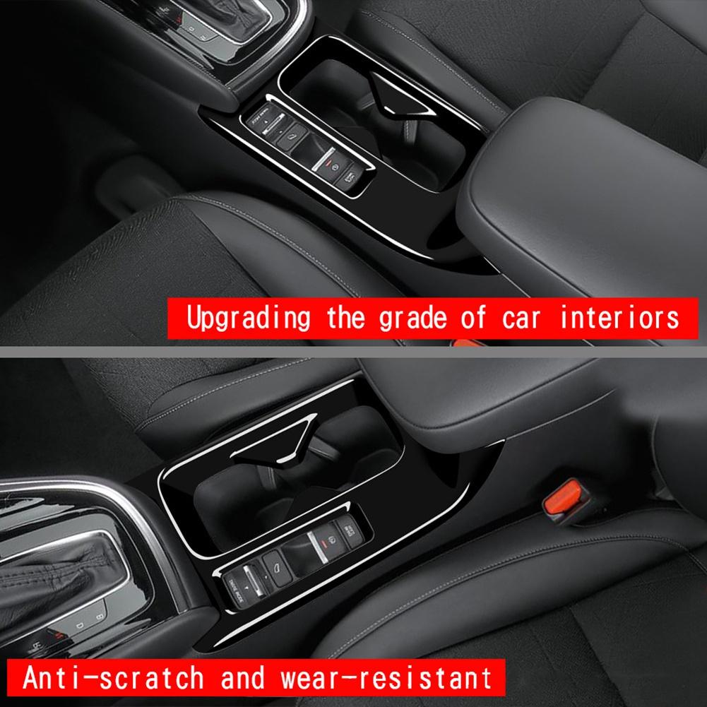 Car Glossy Black Center Console Water Cup Holder Decoration Cover Trim Stickers for Honda HRV HR-V Vezel 2021 2022 LHD