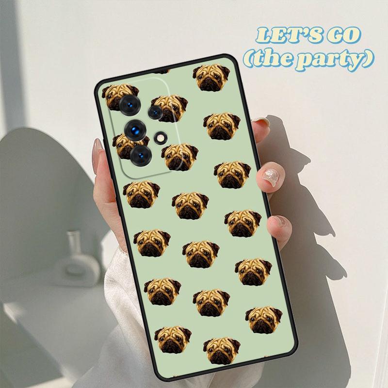 

CUTE PUPPY PUG DOG MOPS phone case For Samsung Galaxy A42 A31 A40 A51 A71 A32 A80 A91 A52 A72 A20e A21S A50 A70 A11 A12 Cover For Samsung A11