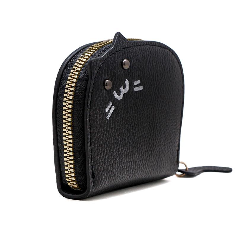 Cute Cat Coin Purse PU Leather Zipper Wallet Mini Card Holder Portable Change Purse Cash Key Storage Pouch for Women Girls