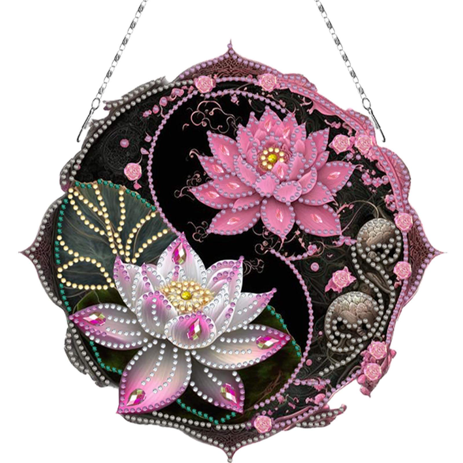 

2D/Flat DIY Diamond Painting Set Rhinestone Diamond Art Window Pendants Hanging Diamond Art Kits Home Wall Decoration Crafts