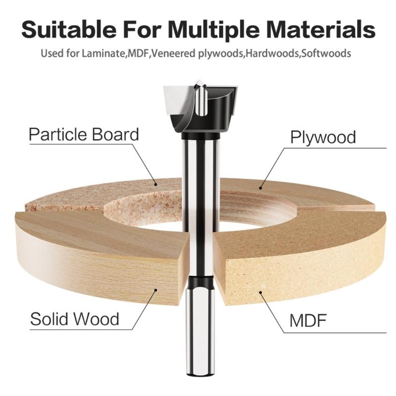 Broca Forstner Diámetro 17mm Acero Rápido Alta Velocidad con Recubrimiento para Perforación de Madera y Plástico