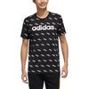 Adidas Favorites Series Letter Soft Round Neck Short Sleeve T-Shirt Men Tops Black White FM6022