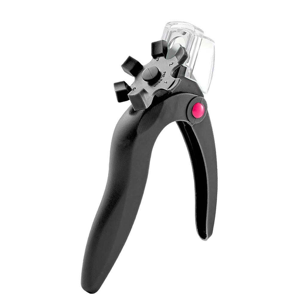 Adjustable Acrylic Nail Clippers with Sizer Professional Salon Stainless Steel Nail Tips Cutter Trimmer Black