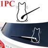 Lustige Katze Auto Aufkleber für Heckscheibe Dekor Auto Dekoration Kitty Aufkleber Auto Körper Glas Styling Aufkleber