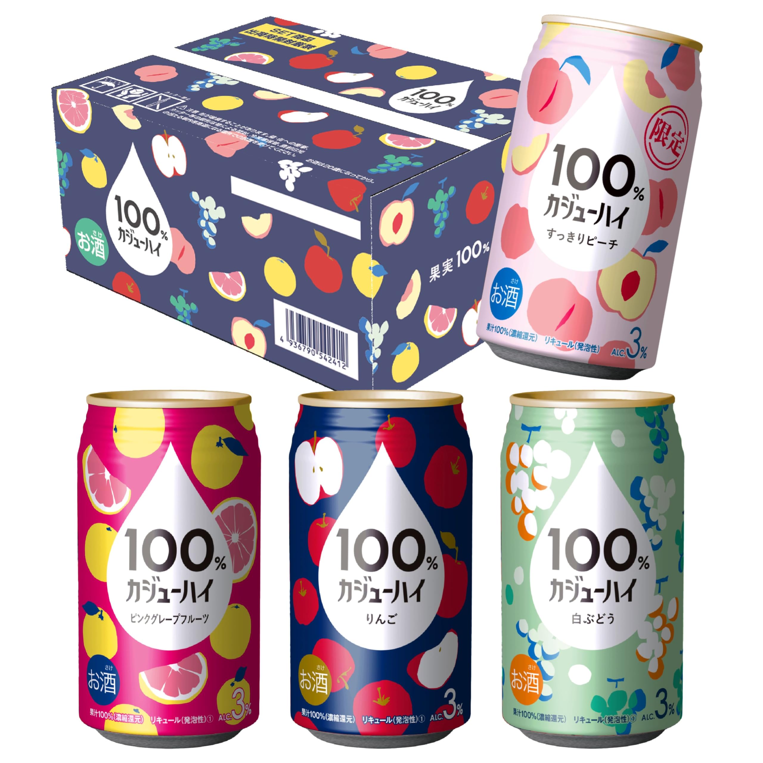 

Kaju High 1 сезонный лимитированный дегустационный подарочный набор 100% (3 разновидности) + (12 бутылок)