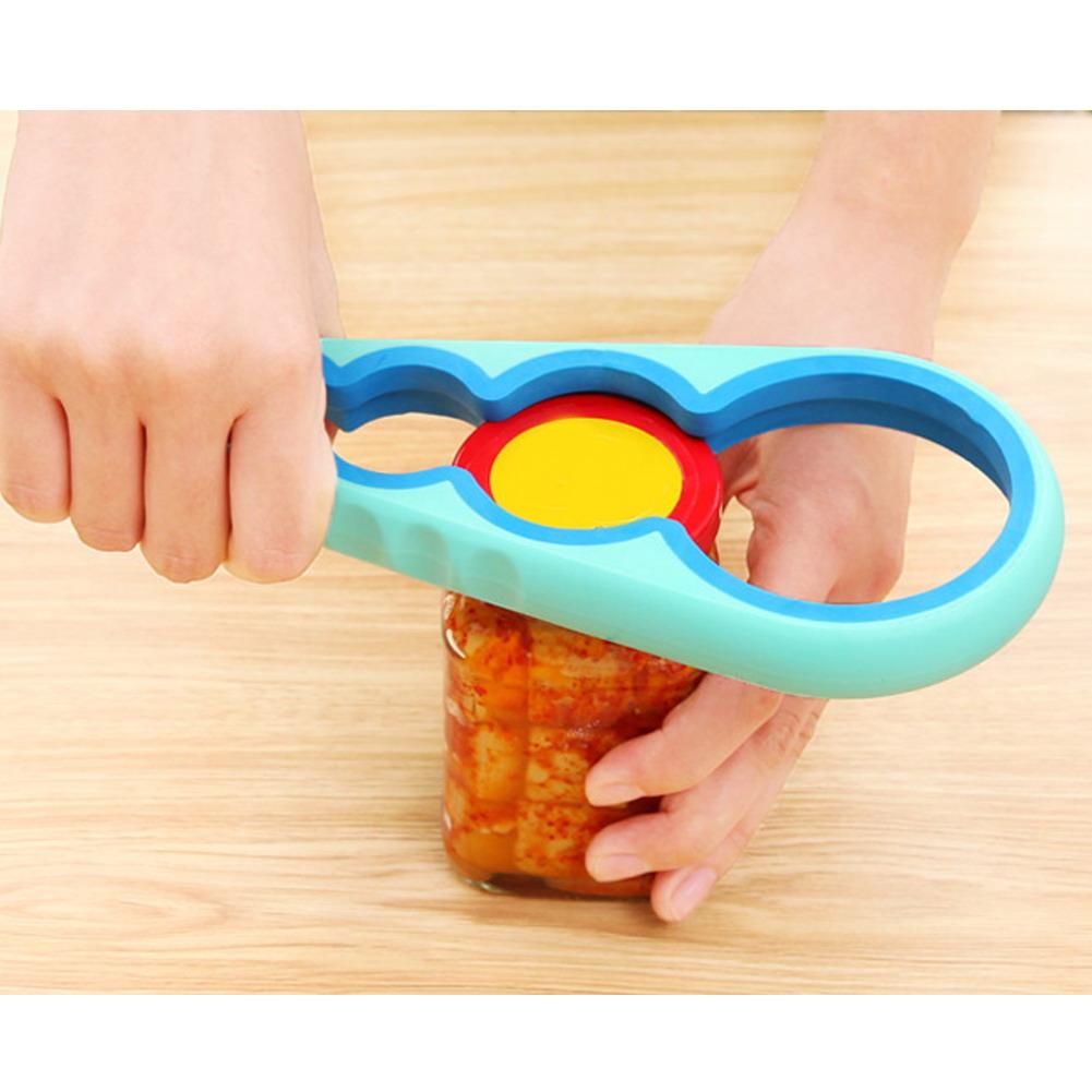 4in1 Handy Can Opener Anti-Slip Multi Functional Bottle Opener Reusable Cap Twister for Pop Beer Bottle Jar Open