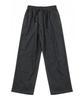 ARCANE FUNK Black Faux Denim Elastic Waist Wide Pants