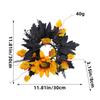 Halloween Candle Ring Wreath Artificial Maple Leaf Wreath Rustic Candle Wreath for Bar Thanksgiving Party Supplies Home Decor
