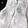 2025 temperament versatile vest women's high-end stand-up collar button-up jacquard sleeveless top