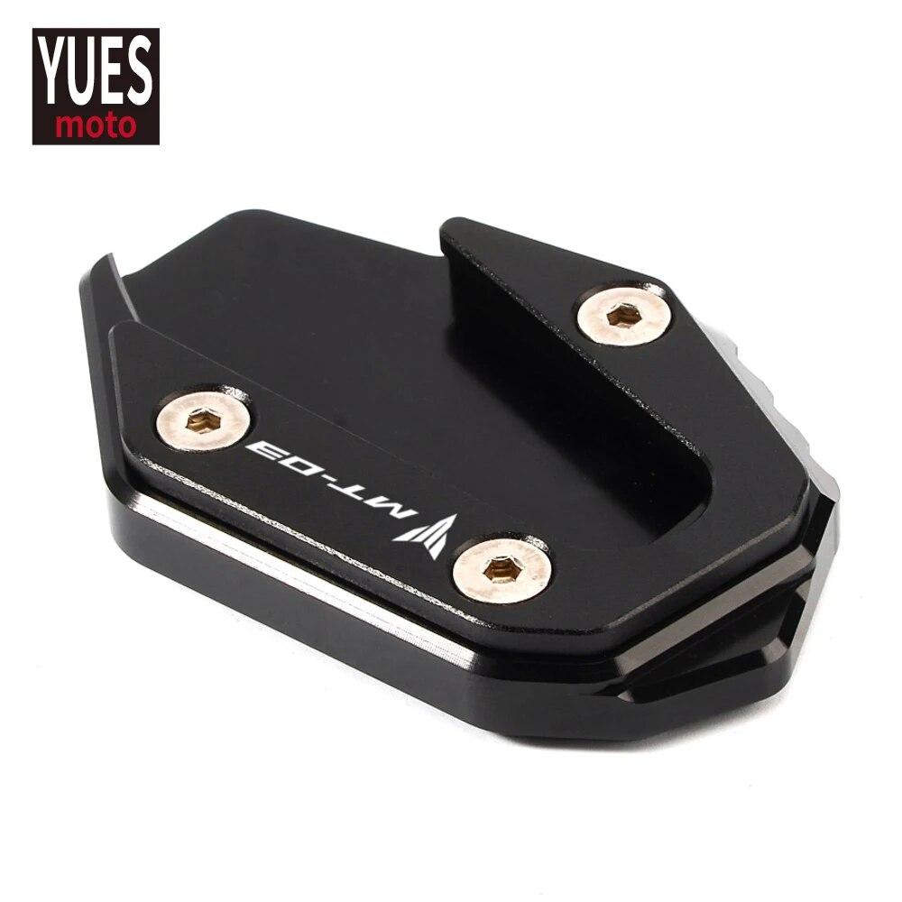 Motorcycle Accessories Kickstand Side Stands Enlarger For Yamaha MT03 MT 03 2016 2017 2018   Stand Extension Plate