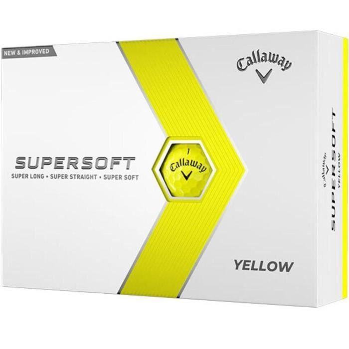 Balles de Golf - CALLAWAY - Supersoft - Jaune - Mixte - Distance élevée