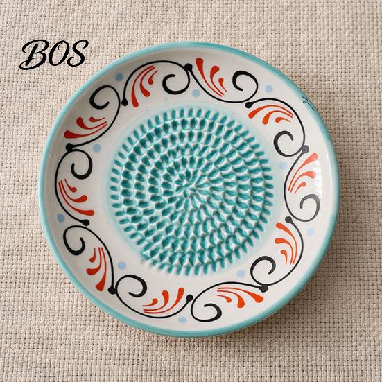 Tarka do czosnku Ceramiczna tarka do imbiru, Ręczna płyta do mielenia puree, Wielofunkcyjny tłuczek kuchenny Miska na owoce