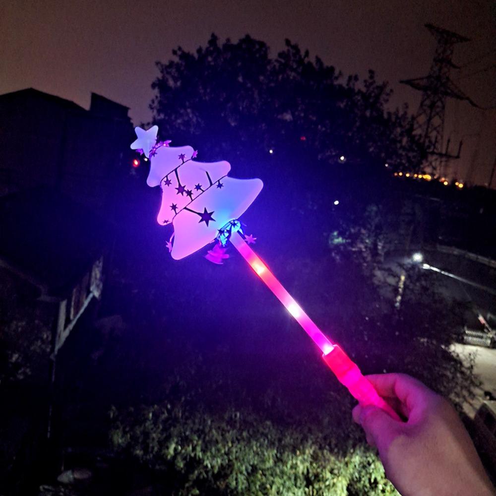 Multi-purpose LED Light-Up Wand Magical Wand Props Christmas Tree Glow Stick Xmas Home Decor